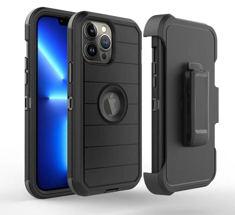 For iPhone 14 PLUS Fun 3in1 Combo Holster Cover Case - Black