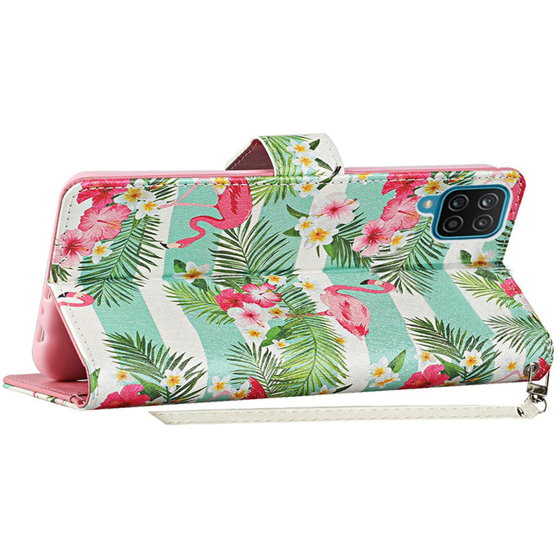 For Moto G Stylus 2021 Vegan Design Wallet ID Card Case Cover - Flamingo