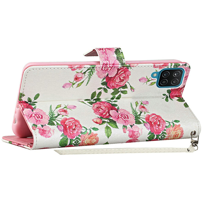 For Motorola Moto One 5G Ace Vegan Design Wallet ID Card Case Cover - Roses Bouquet