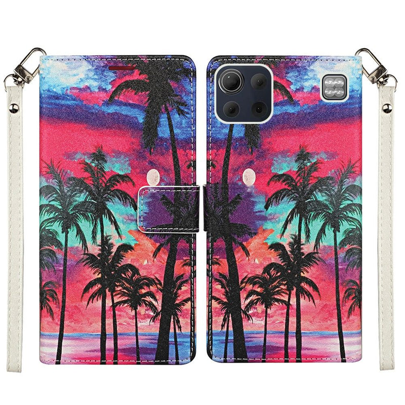 For LG K92 5G Vegan Design Wallet ID Card Case Cover - Beautiful Island