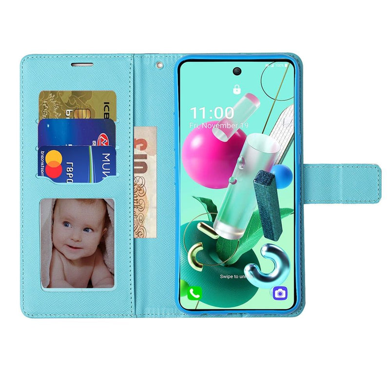 For LG K92 5G Vegan Design Wallet ID Card Case Cover - Live Life