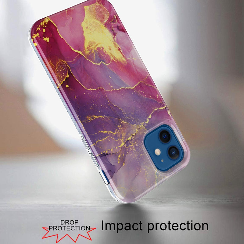 For iPhone 12 Pro Max 6.7 META 2.5mm Thick TPU Glitter Design Case Cover - D