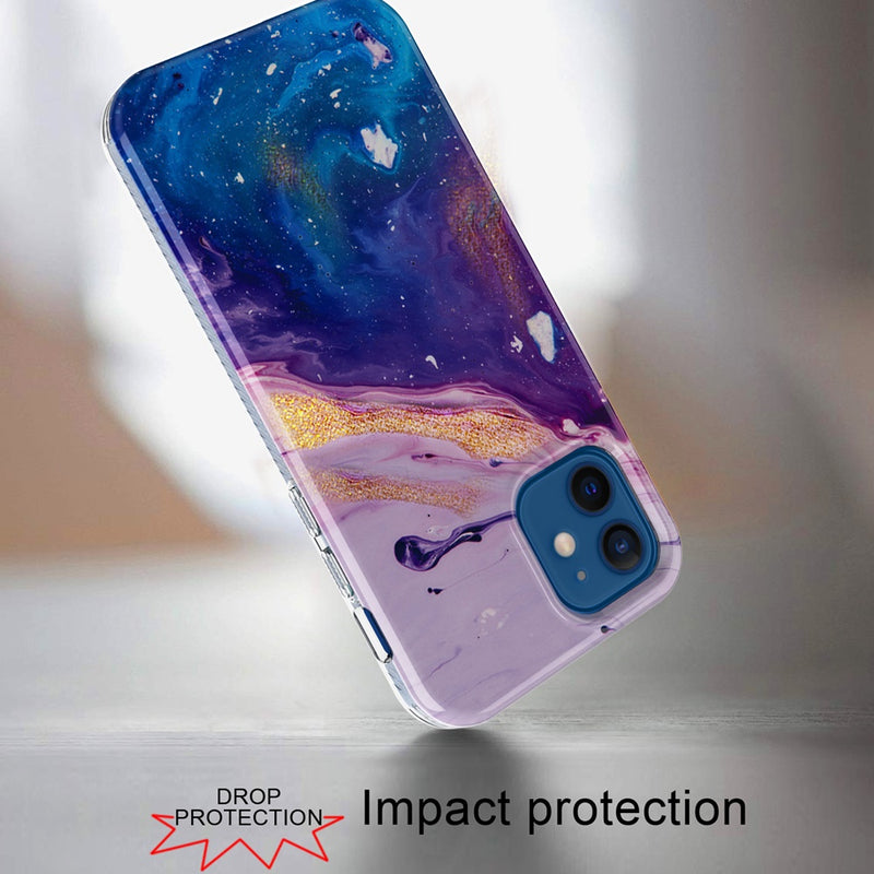 For iPhone 12/Pro (6.1 Only) META 2.5mm Thick TPU Glitter Design Case Cover - E