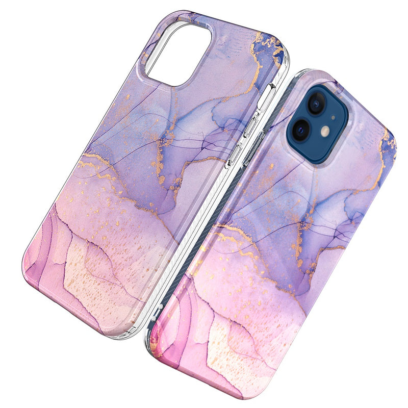 For iPhone 12 Pro Max 6.7 META 2.5mm Thick TPU Glitter Design Case Cover - H