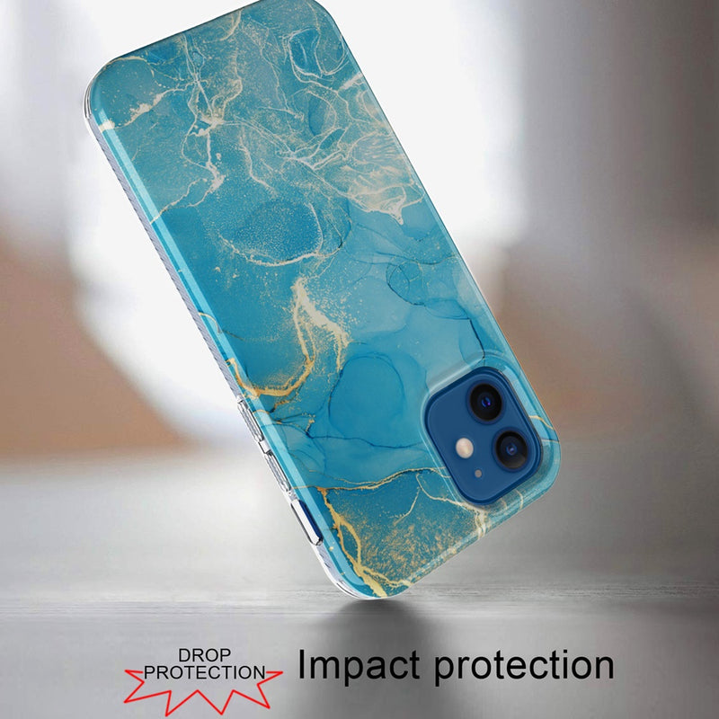 For iPhone 12 Pro Max 6.7 META 2.5mm Thick TPU Glitter Design Case Cover - L