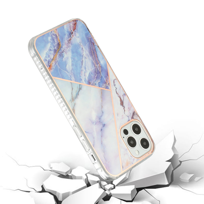 For Apple iPhone 11 (XI6.1) Majestic Marble Electroplated IMD Shockproof Design Case Cover - F