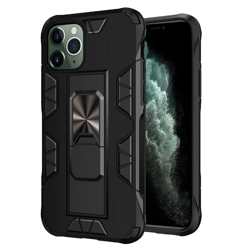 For Apple iPhone 11 Pro MAX (XI6.5) Optimum Magnetic RingStand Case Cover - Black
