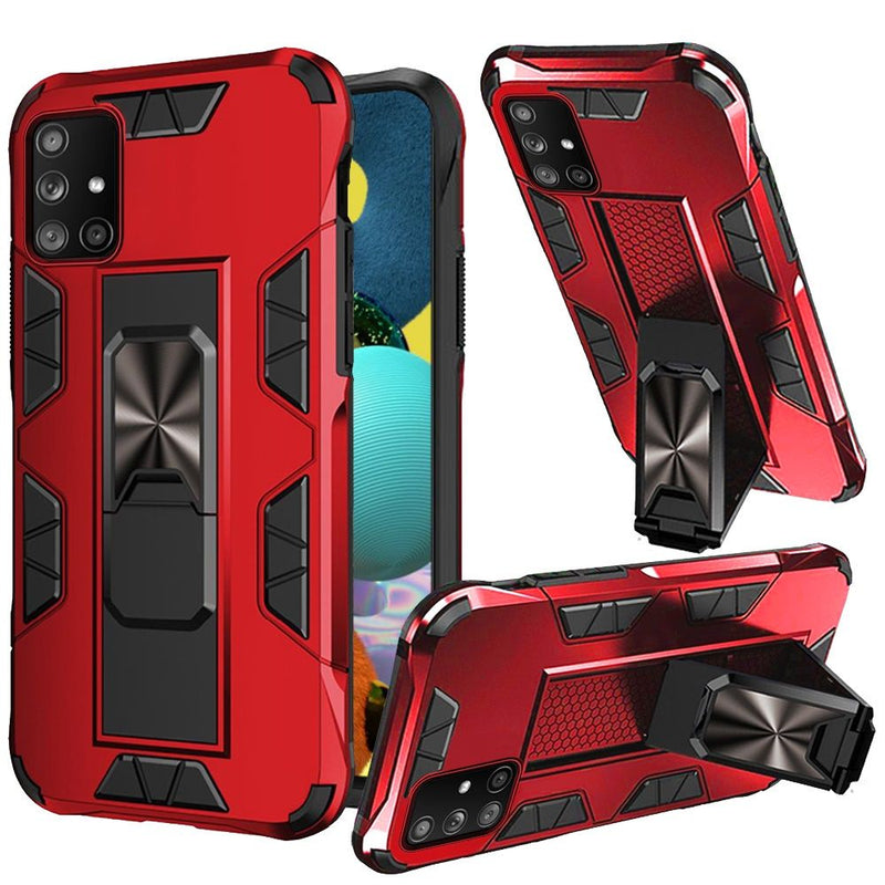 For Samsung Galaxy A51 5G Optimum Magnetic RingStand Case Cover - Red