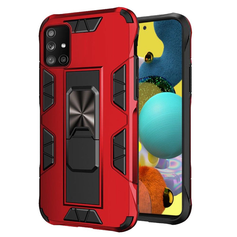 For Samsung Galaxy A51 5G Optimum Magnetic RingStand Case Cover - Red