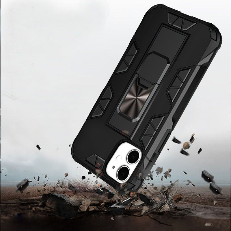 For Apple iPhone 11 (XI6.1) Optimum Magnetic RingStand Case Cover - Black