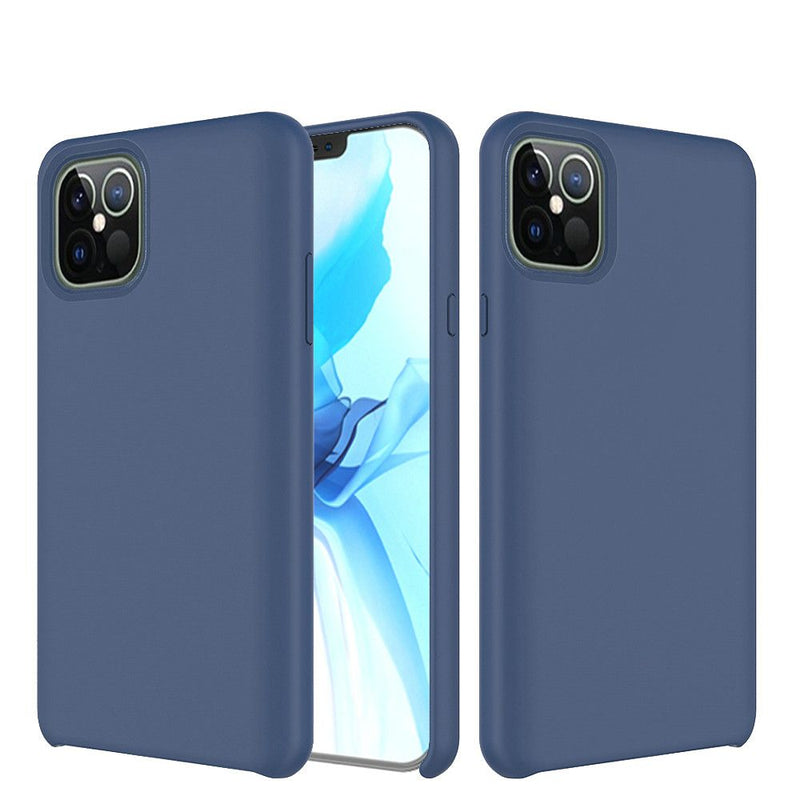 For iPhone 12 Pro Max 6.7 Soft Silicone Gel Skin Cover Case - Blue Cobalt