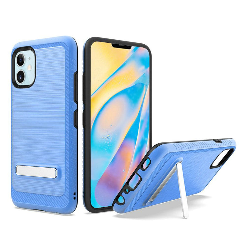 For iPhone 12 Mini 5.4 Slick Magnetic Kickstand Hybrid Case Cover - Dark Blue