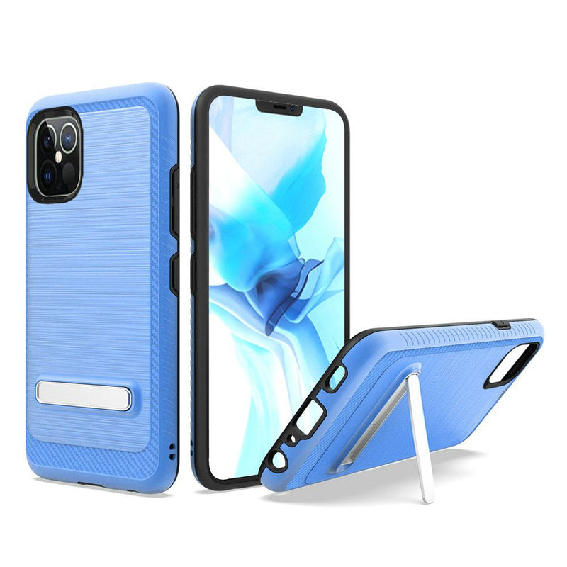 For iPhone 12 Pro Max 6.7 Slick Magnetic Kickstand Hybrid Case Cover - Dark Blue