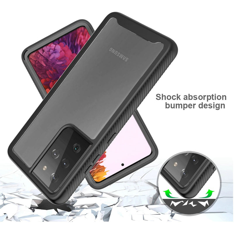 For Samsung Galaxy s21 Plus, s30 Plus Shockproof Heavy Duty Bumper Case - Clear/Black