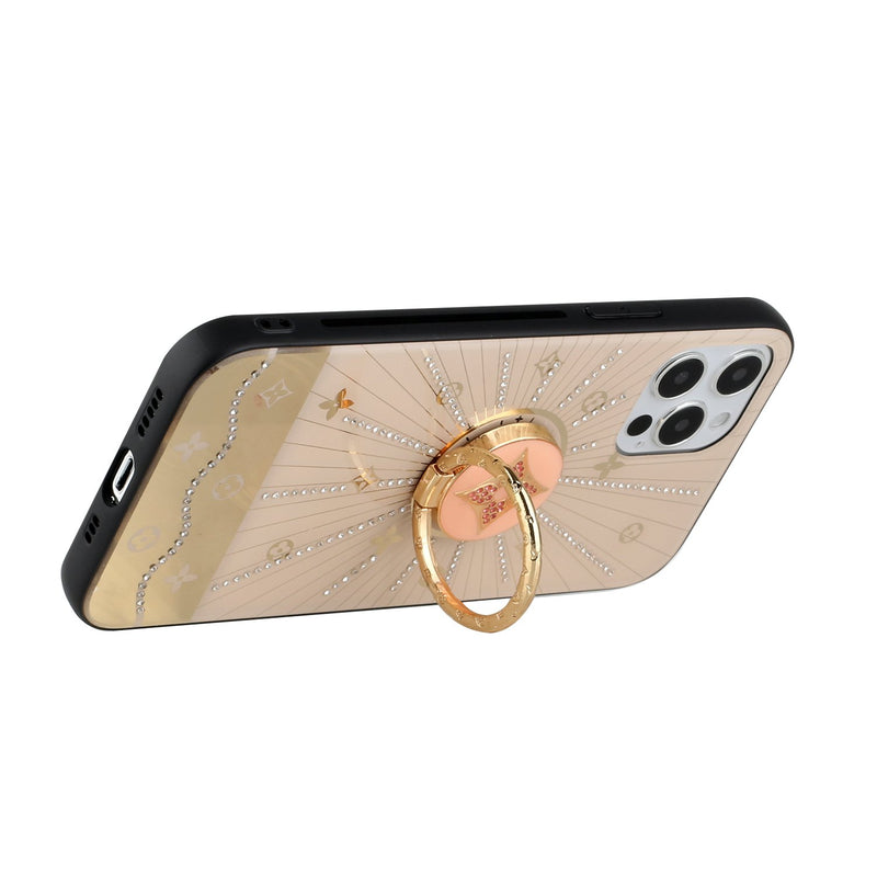 For Apple iPhone 11 (XI6.1) SPLENDID Diamond Glitter Ornaments Engraving Case Cover - Harmony Rays Gold
