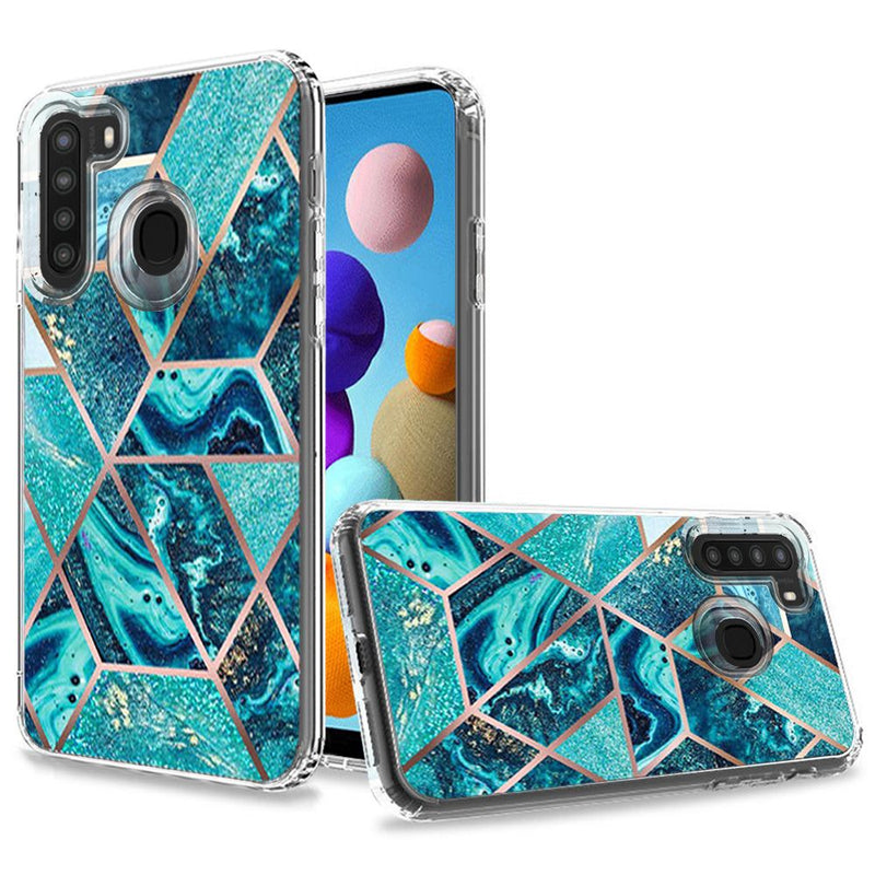 For Samsung Galaxy A21 Trendy Fashion Design Hybrid Case Cover - Universe