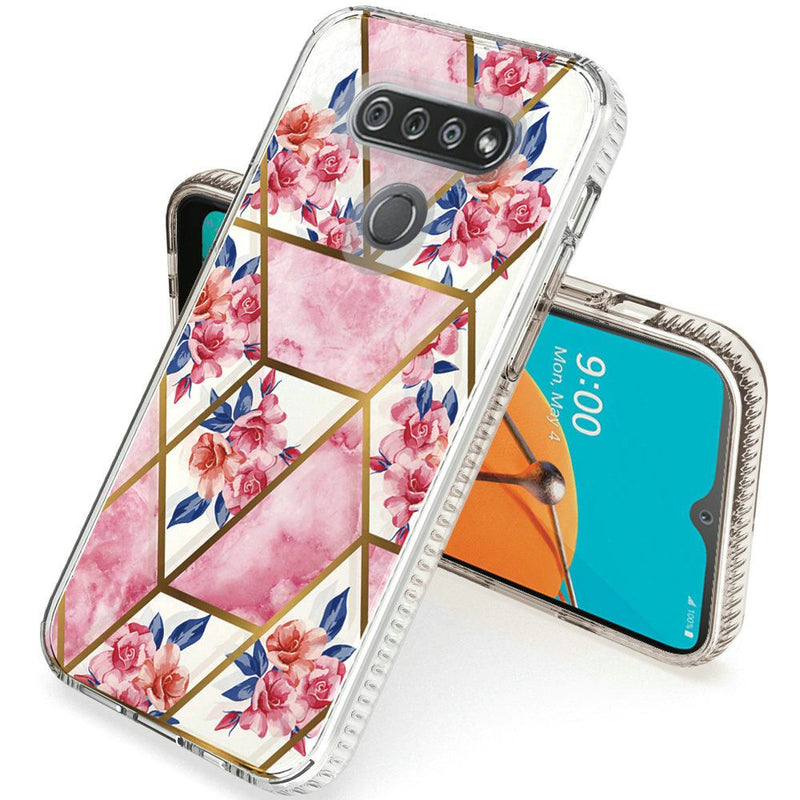 For LG K51 Trendy Fashion Design Hybrid Case Cover - Astonishing Floral