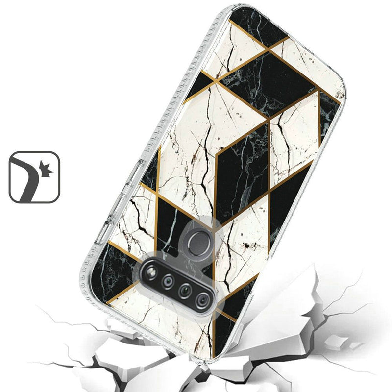 For LG K51 Trendy Fashion Design Hybrid Case Cover - Marble