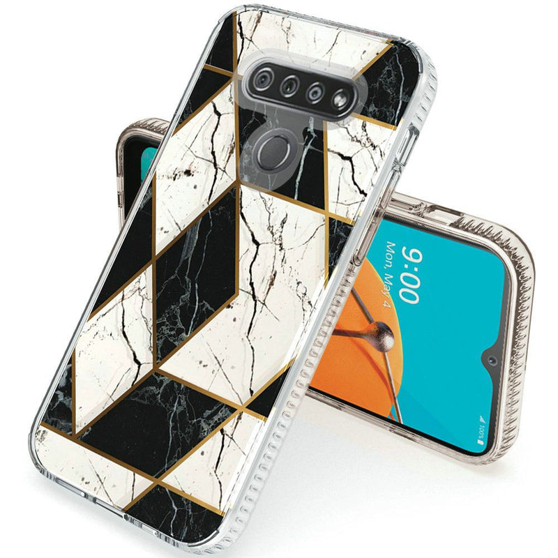 For LG K51 Trendy Fashion Design Hybrid Case Cover - Marble