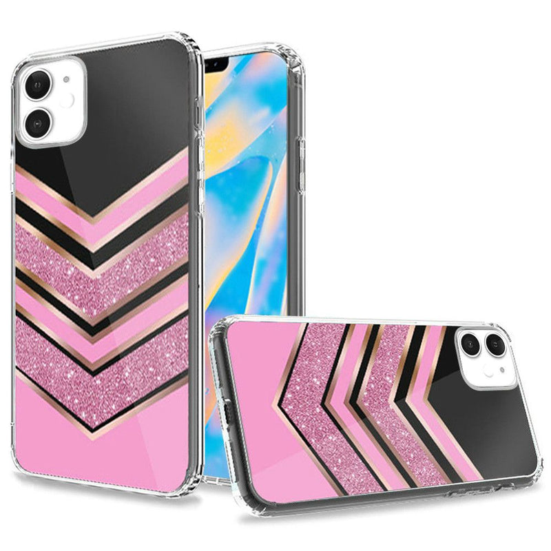 For iPhone 12 Mini 5.4 Trendy Fashion Design Hybrid Case Cover - Chevron