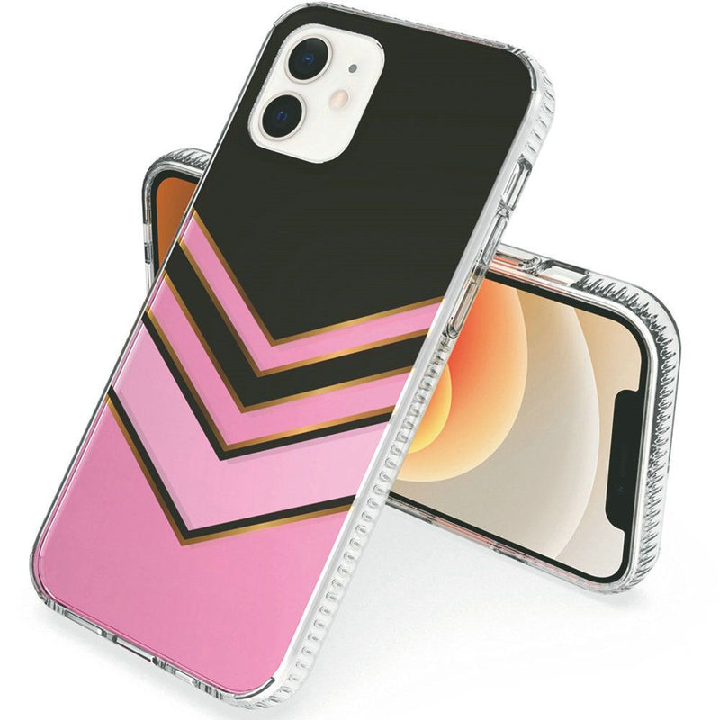 For iPhone 12 Mini 5.4 Trendy Fashion Design Hybrid Case Cover - Chevron