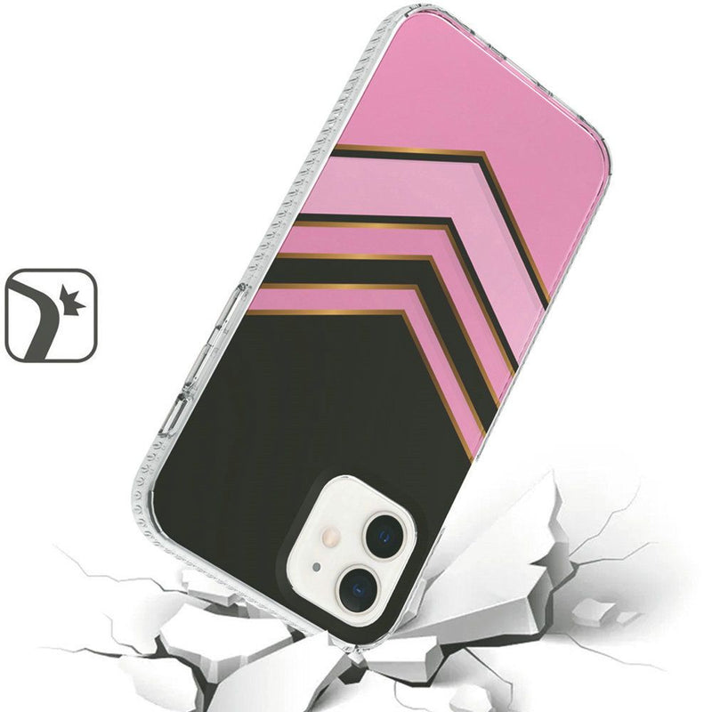 For iPhone 12 Pro Max 6.7 Trendy Fashion Design Hybrid Case Cover - Chevron