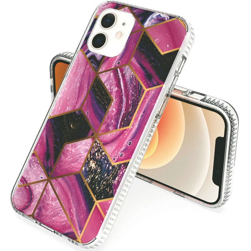 For iPhone 12 Pro Max 6.7 Trendy Fashion Design Hybrid Case Cover - Rich