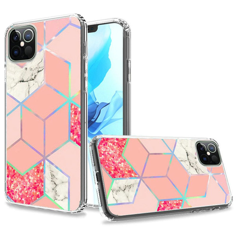 For iPhone 12 Pro Max 6.7 Trendy Fashion Design Hybrid Case Cover - Jewel