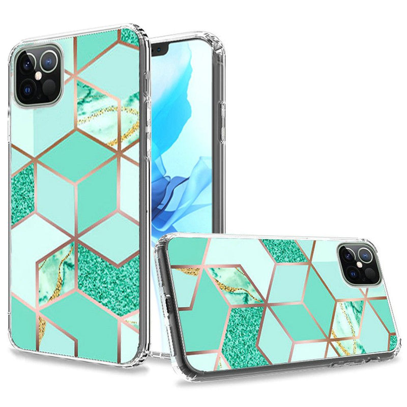 For iPhone 12 Pro Max 6.7 Trendy Fashion Design Hybrid Case Cover - Tranquil