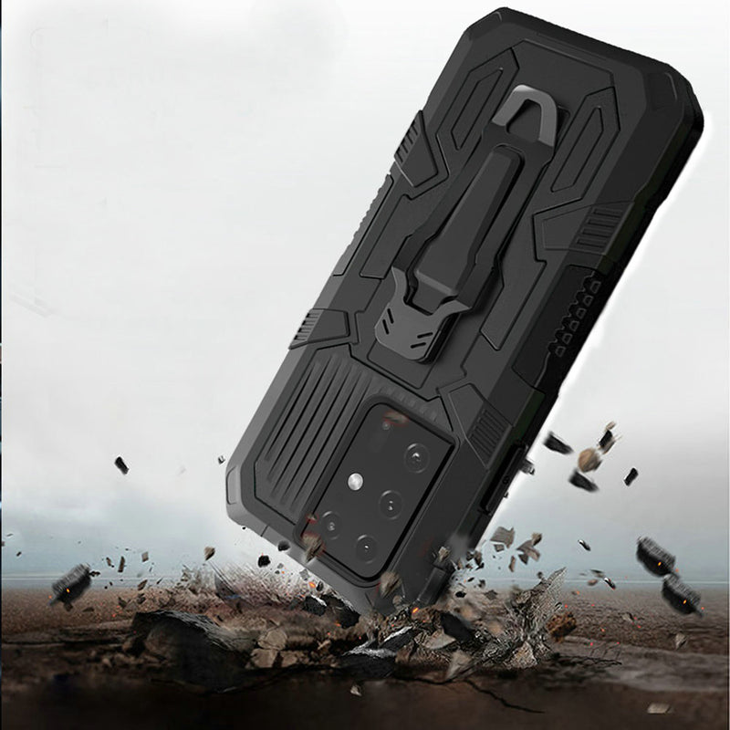 For Samsung Galaxy s21 Plus, s30 Plus Travel Kickstand Clip Hybrid Case Cover - Black