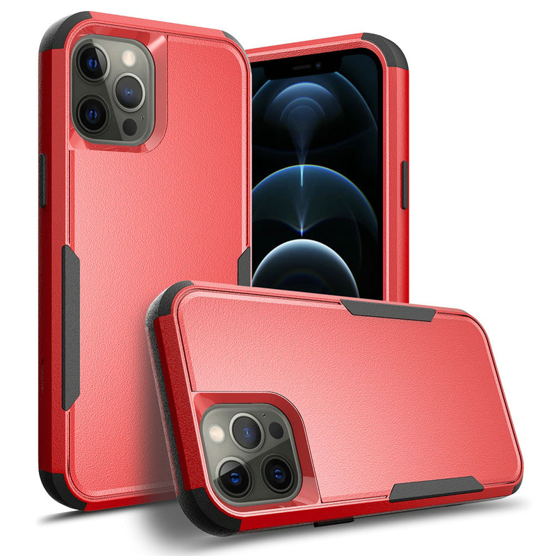 For iPhone 13 Pro Max Tuff Anti-Slip Hybrid Case Cover - Red