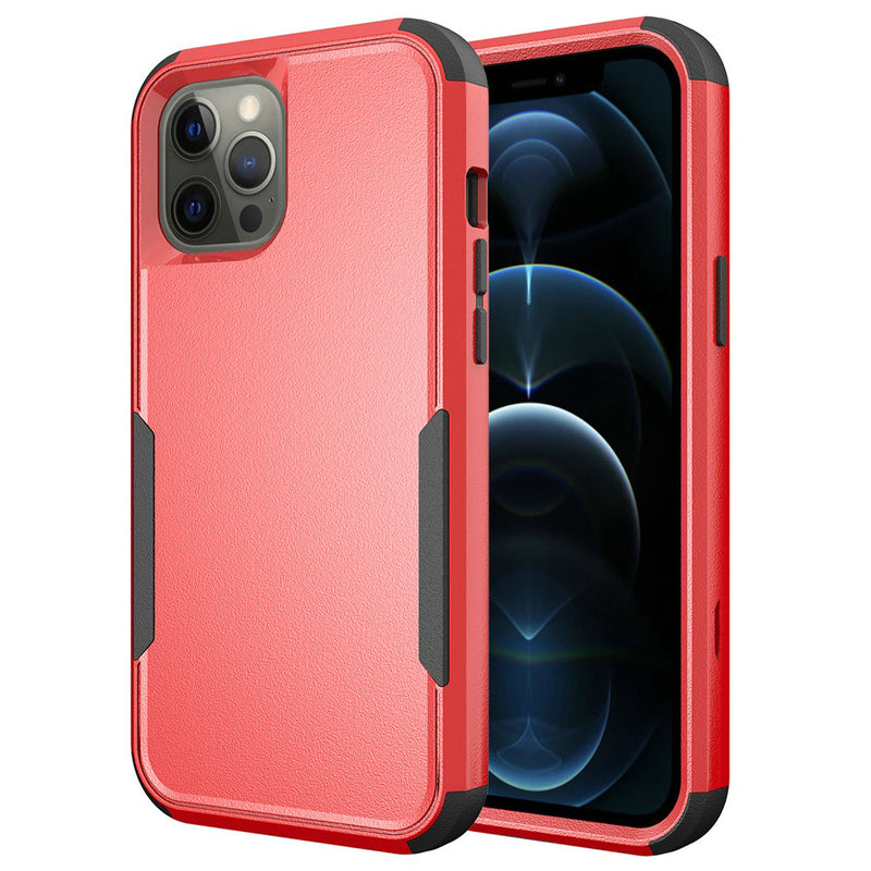 For iPhone 13 Pro Max Tuff Anti-Slip Hybrid Case Cover - Red