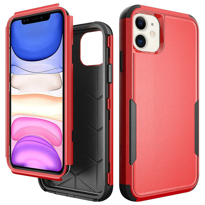 For iPhone 13 Pro Max Tuff Anti-Slip Hybrid Case Cover - Red