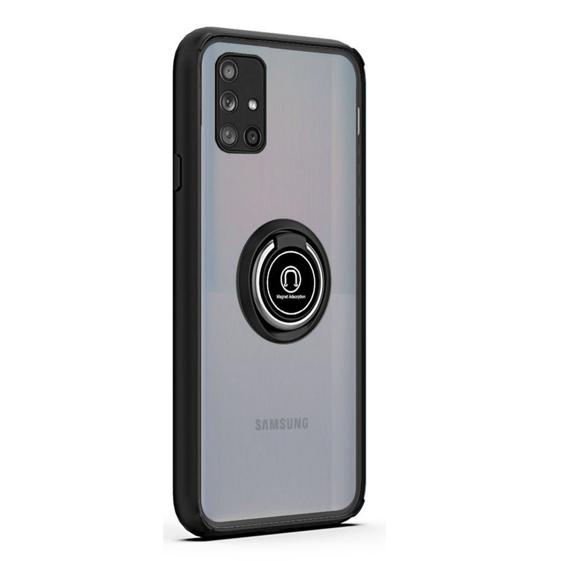 For Samsung Galaxy A51 5G Magnetic RingStand Case Cover - Black