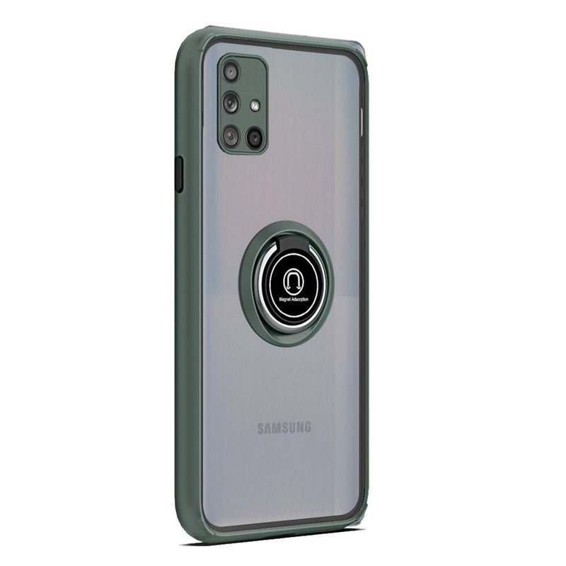 For Samsung Galaxy A51 5G Magnetic RingStand Case Cover - Midnight Green