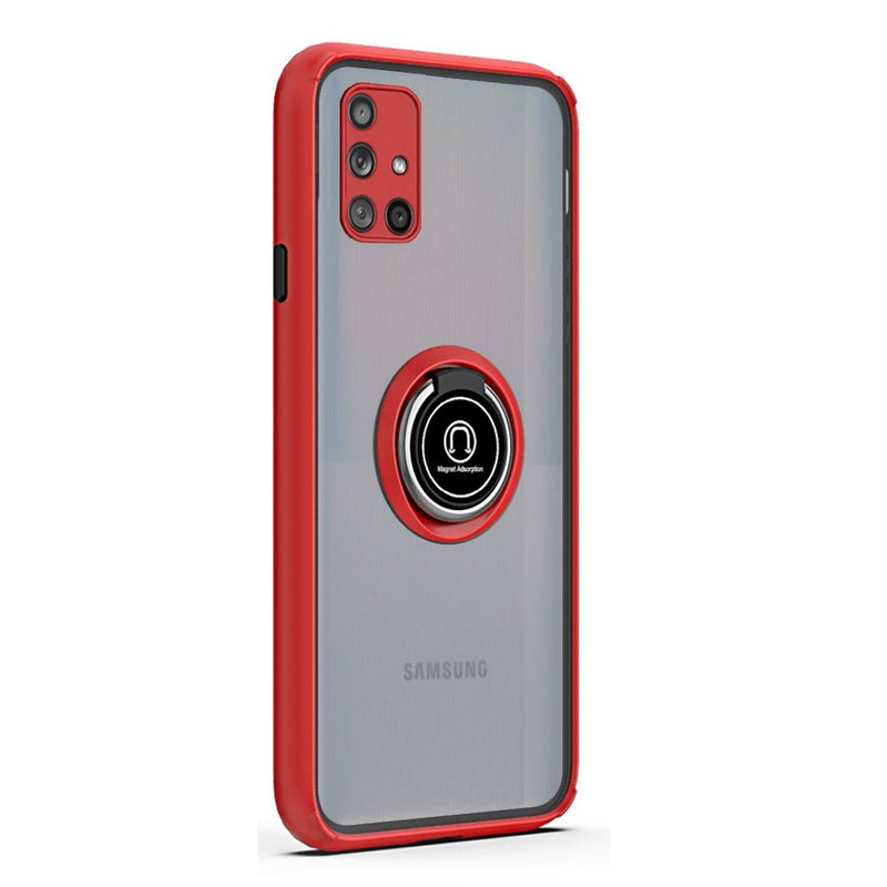 For Samsung Galaxy A51 5G Magnetic RingStand Case Cover - Red