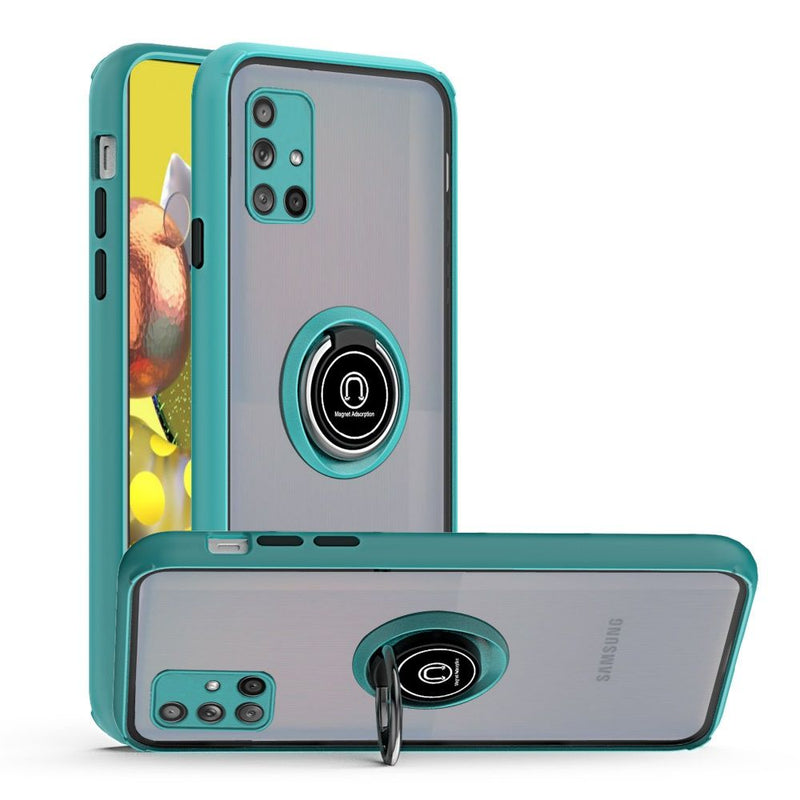 For Samsung Galaxy A51 5G Magnetic RingStand Case Cover - Teal