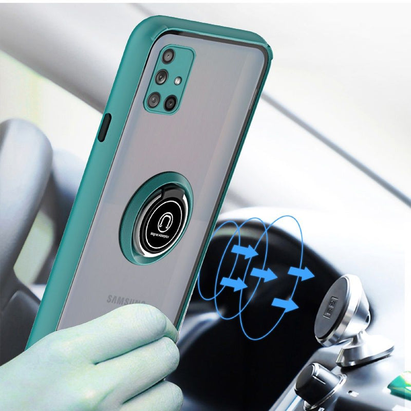 For Samsung Galaxy A51 5G Magnetic RingStand Case Cover - Teal