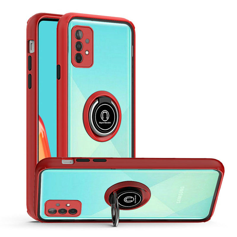 For Samsung Galaxy A52 5G Magnetic RingStand Case Cover - Red