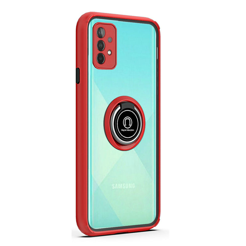 For Samsung Galaxy A52 5G Magnetic RingStand Case Cover - Red