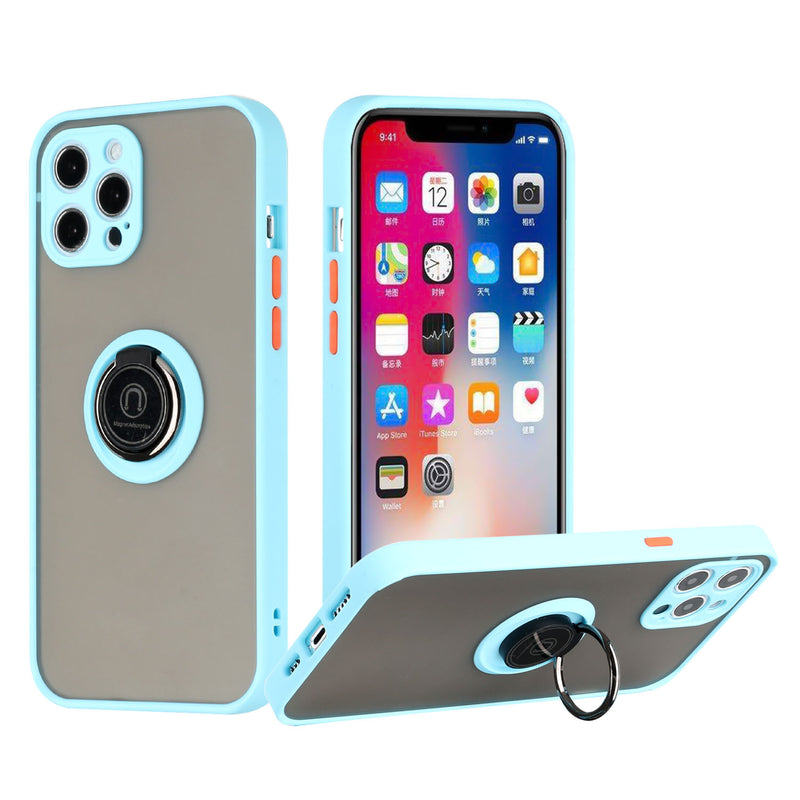 For iPhone 12 Mini 5.4 Magnetic RingStand Case Cover - Teal