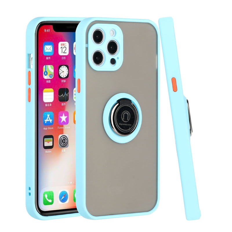 For iPhone 12 Pro Max 6.7 Magnetic RingStand Case Cover - Teal