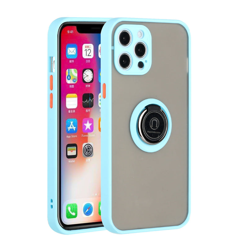 For iPhone 12 Pro Max 6.7 Magnetic RingStand Case Cover - Teal