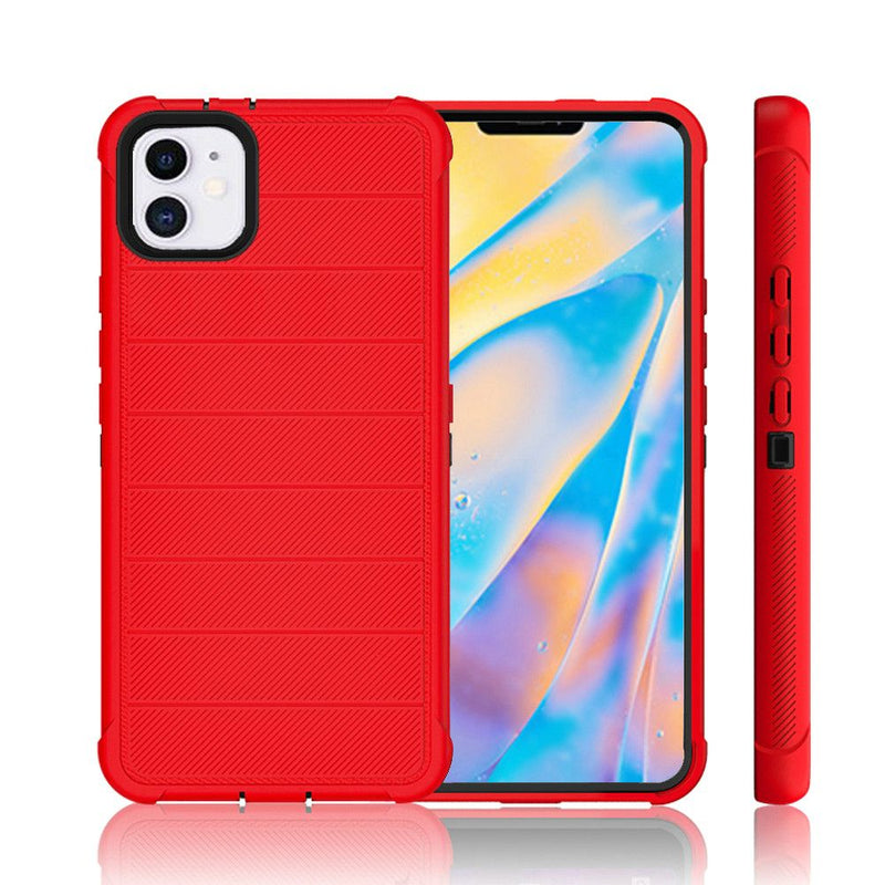 For iPhone 12 Mini 5.4 Ultimate Dual-Layer Hybrid Case Cover - Red