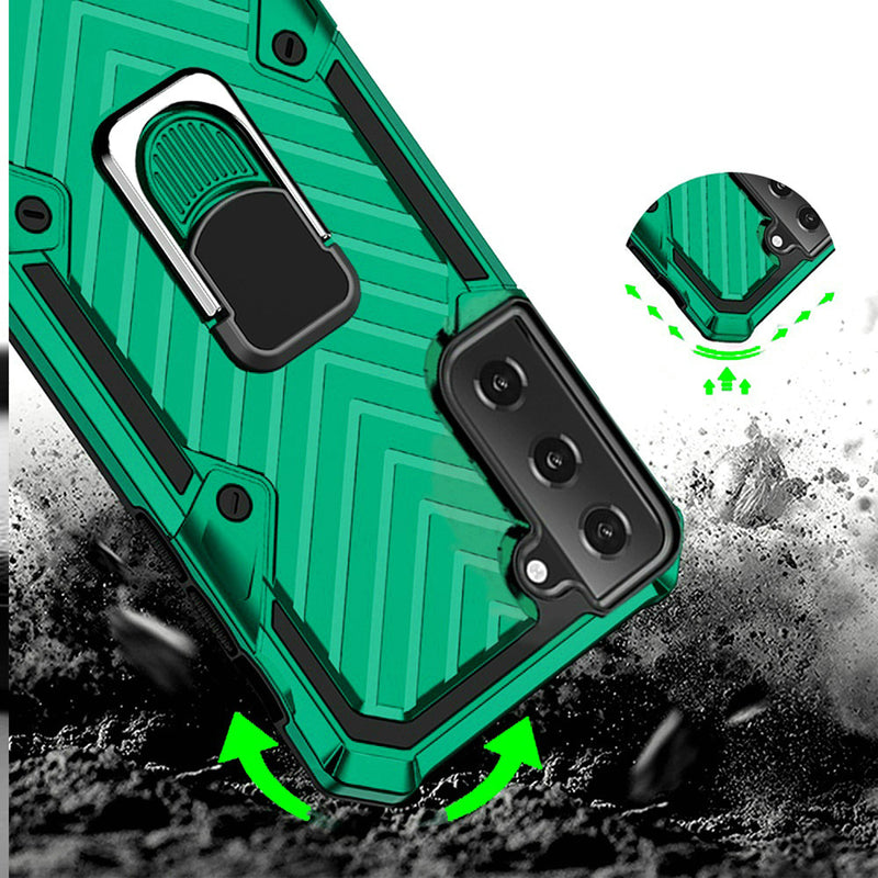 For Samsung Galaxy s21, s30 Victory Magnetic RingStand Case Cover - Dark Green