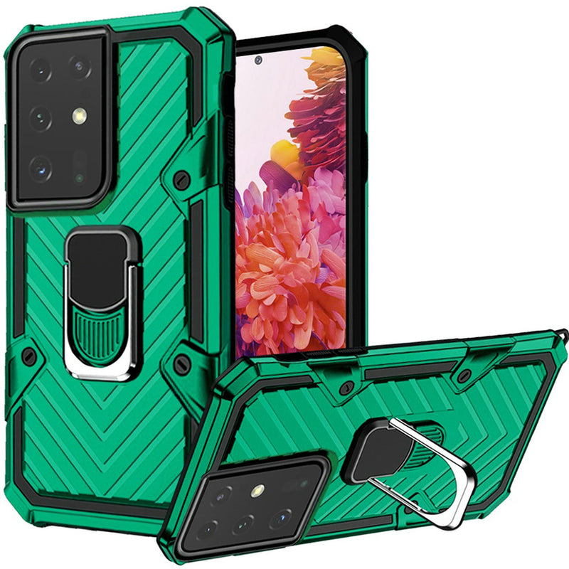 For Samsung s21 Ultra, s30 Ultra Victory Magnetic RingStand Case Cover - Dark Green