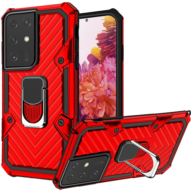 For Samsung s21 Ultra, s30 Ultra Victory Magnetic RingStand Case Cover - Red