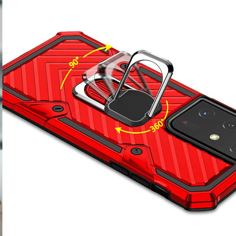 For Samsung s21 Ultra, s30 Ultra Victory Magnetic RingStand Case Cover - Red