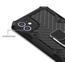 For Apple iPhone 11 (XI6.1) Victory Magnetic RingStand Case Cover - Black