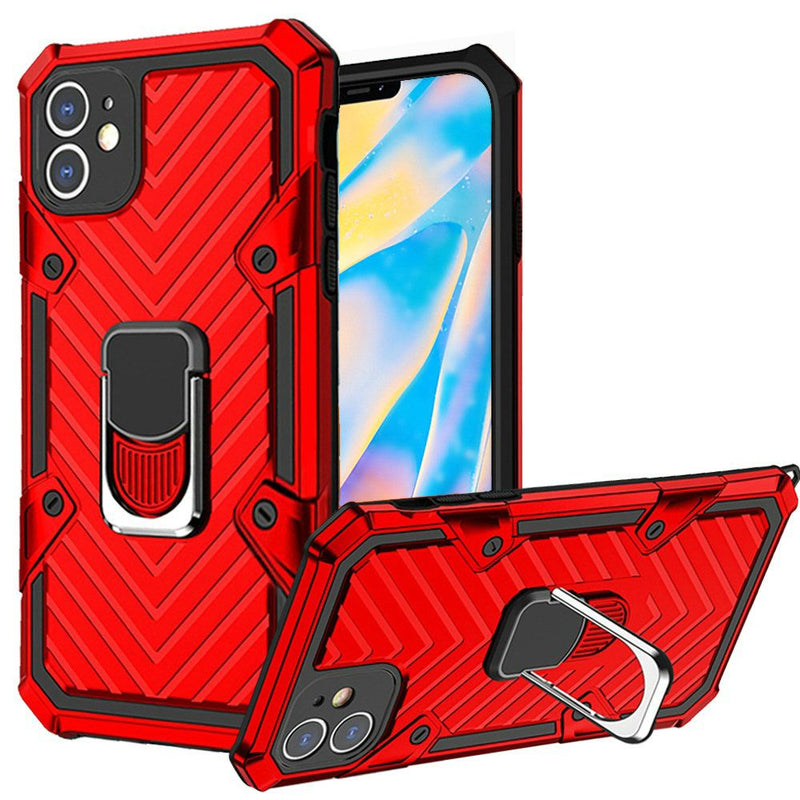 For iPhone 12 Mini 5.4 Victory Magnetic RingStand Case Cover - Red